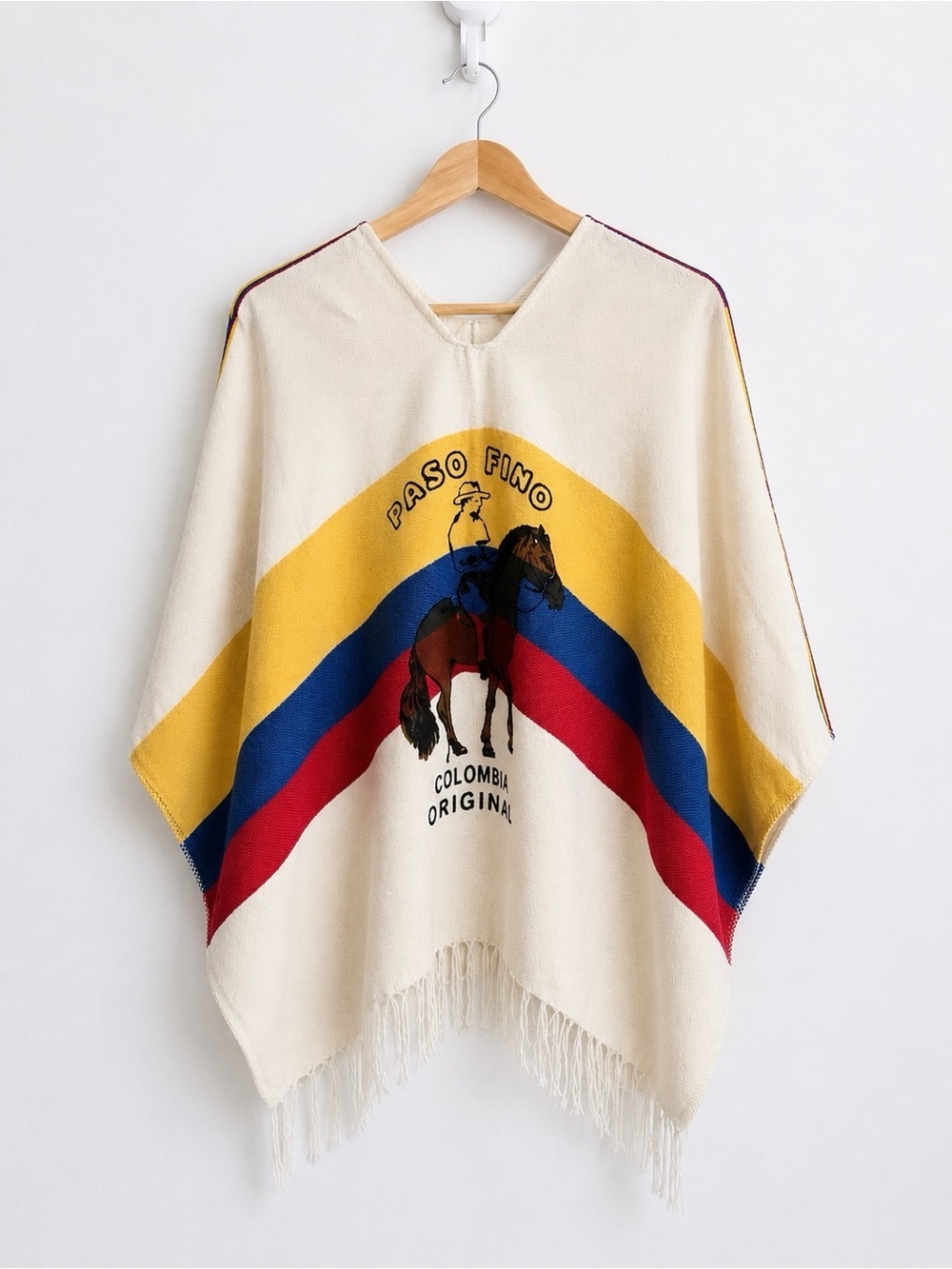 Vintage Colombian Paso Fino Horse Poncho - One Size